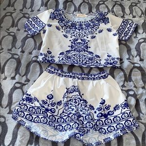 Two piece romper set